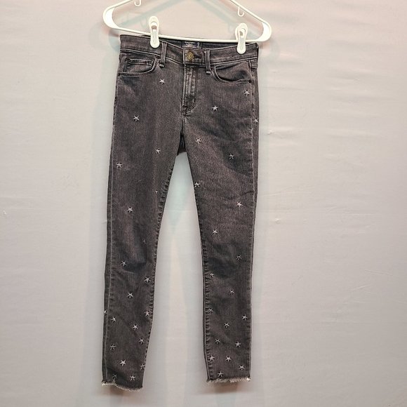 Abercrombie & Fitch Jeans Mid Rise Super Skinny Ankle Gray Star Womens 25  0 - Picture 1 of 7